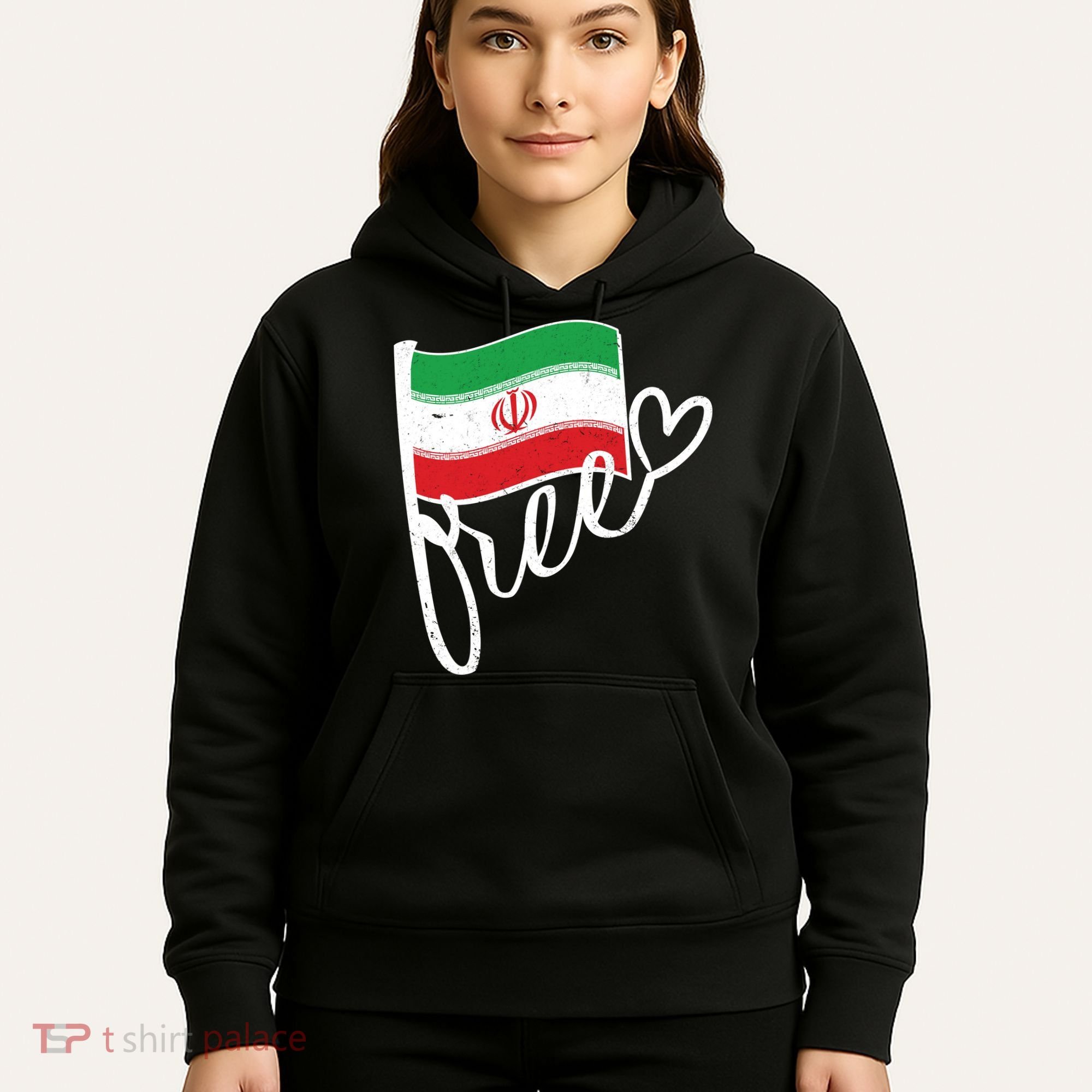 Free Iran Iranian Flag Hoodie