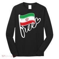 Free Iran Iranian Flag Long Sleeve Shirt thumb 0