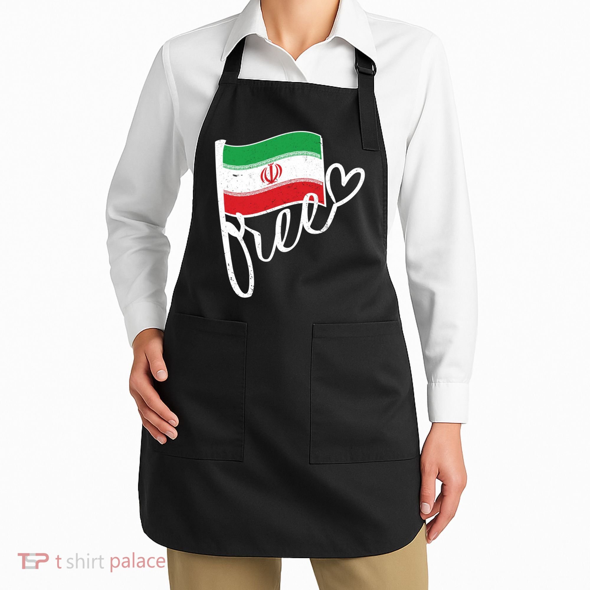 Free Iran Iranian Flag Apron
