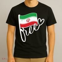 Free Iran Iranian Flag T-Shirt thumb 3