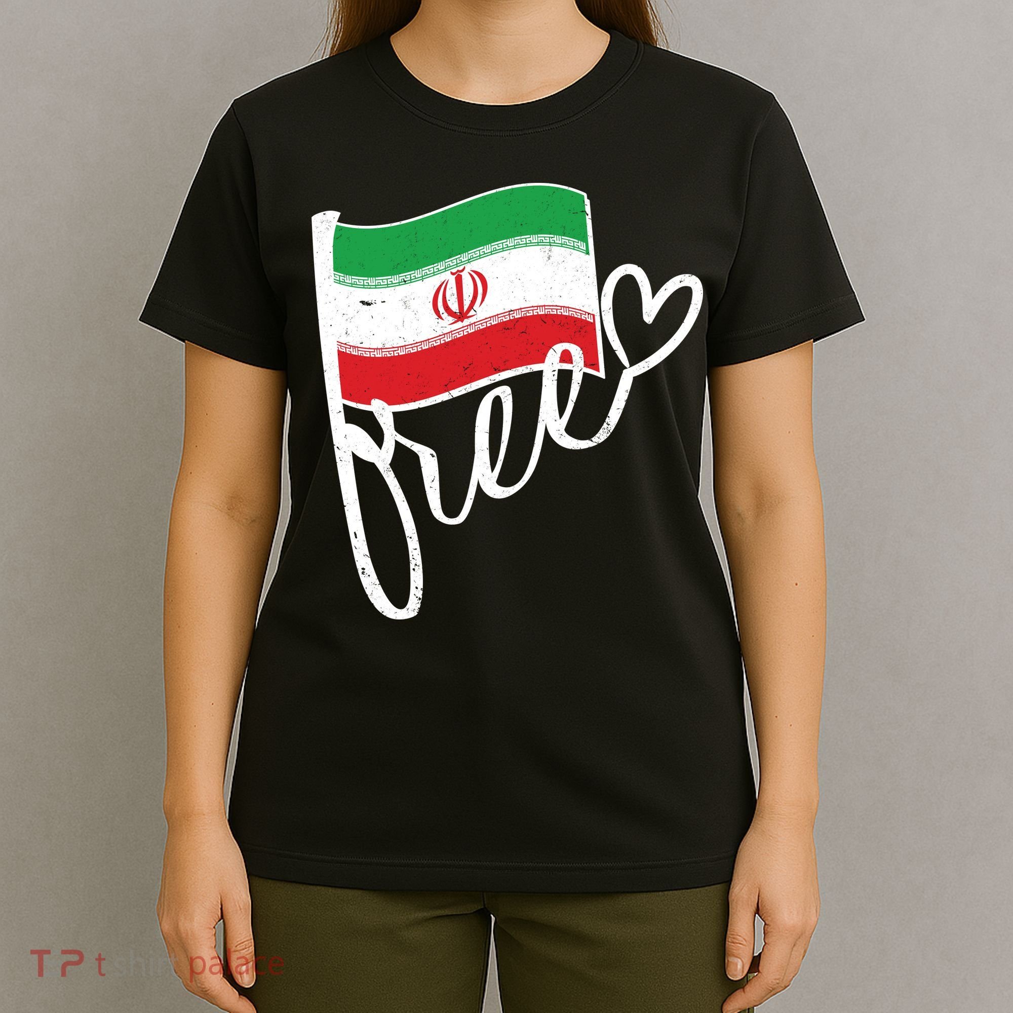 Free Iran Iranian Flag T-Shirt