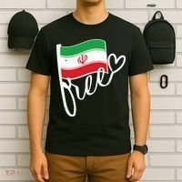 Free Iran Iranian Flag T-Shirt thumb 6