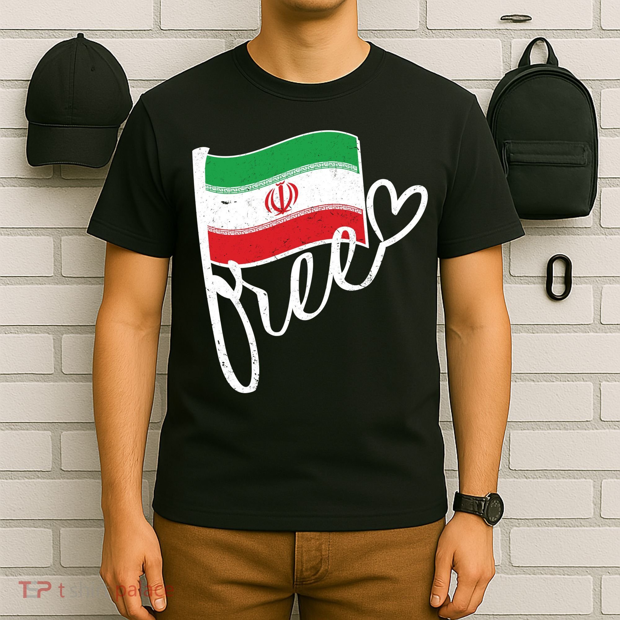 Free Iran Iranian Flag T-Shirt