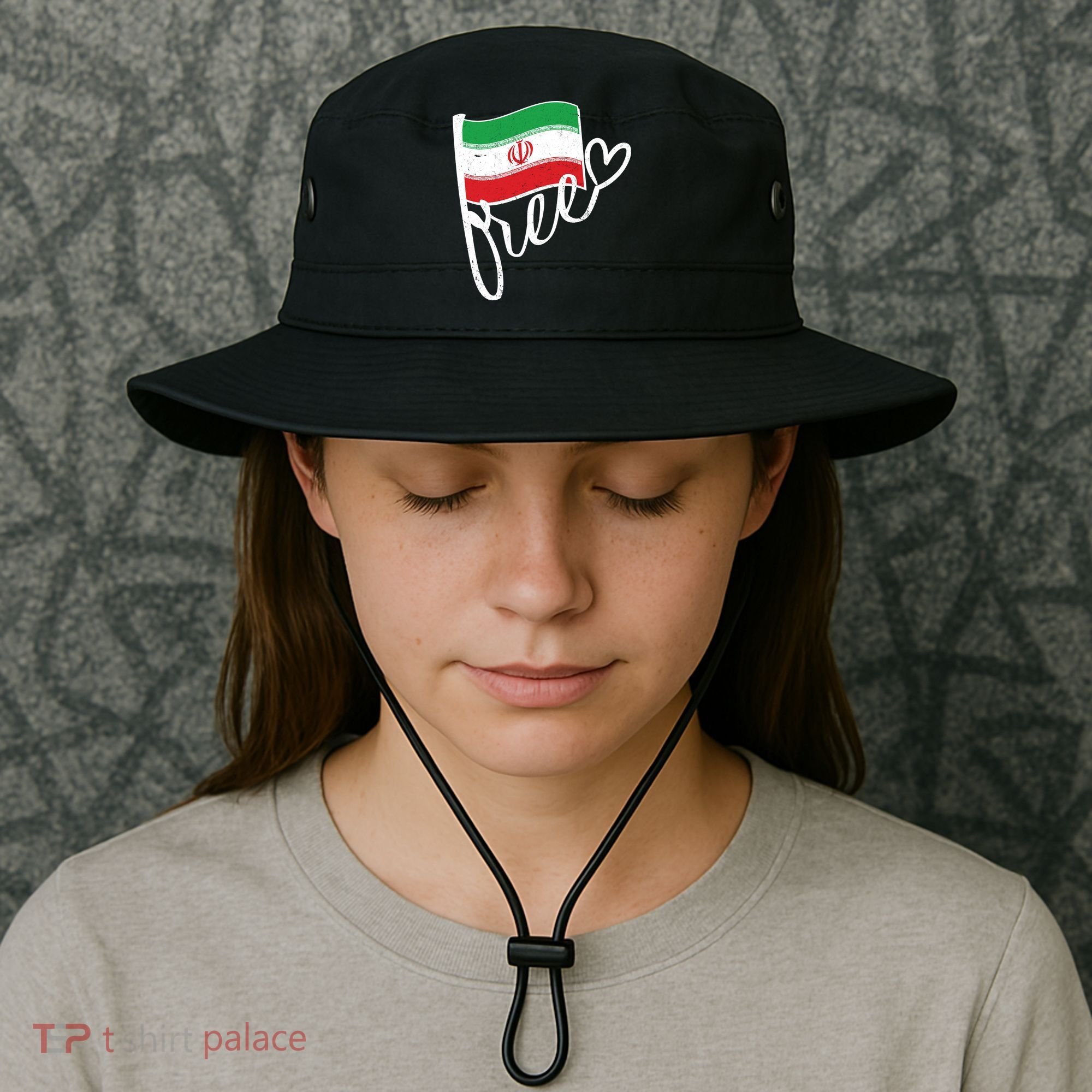 Free Iran Iranian Flag Bucket Hat