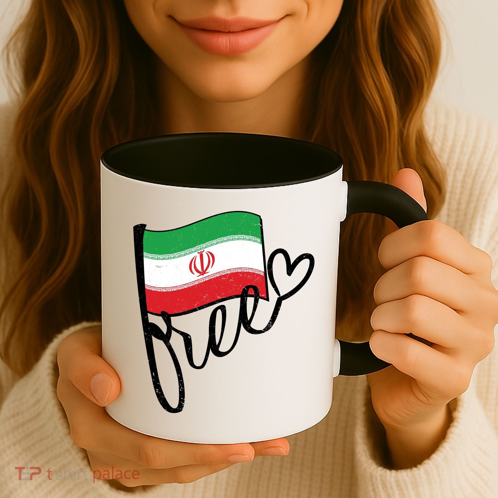 Free Iran Iranian Flag Coffee Mug