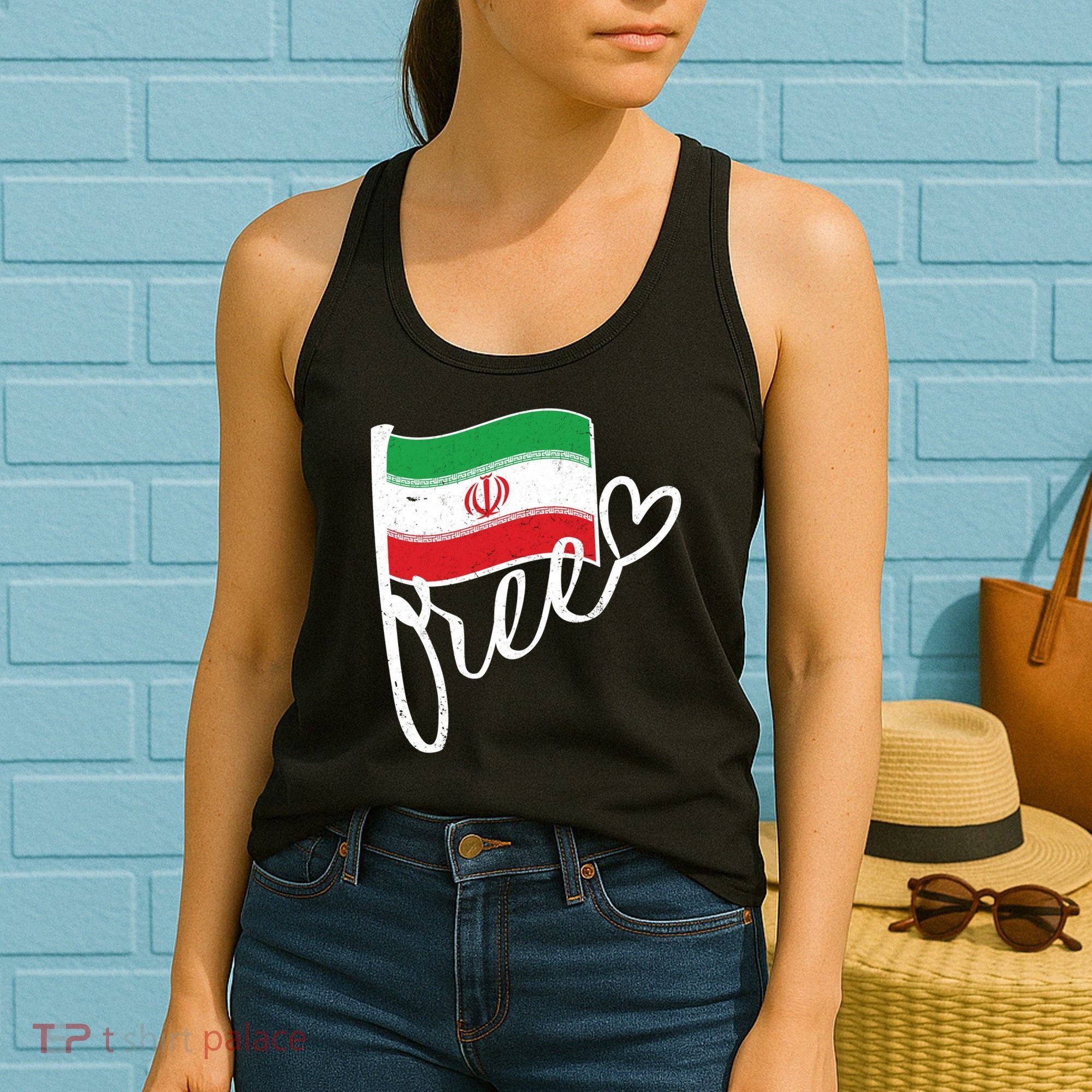 Free Iran Iranian Flag Women's Tank Top