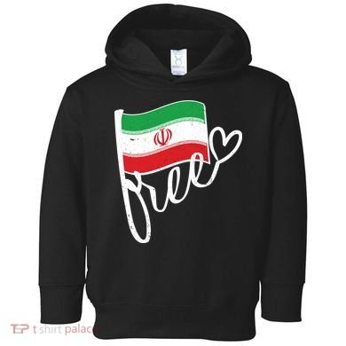Free Iran Iranian Flag Toddler Hoodie