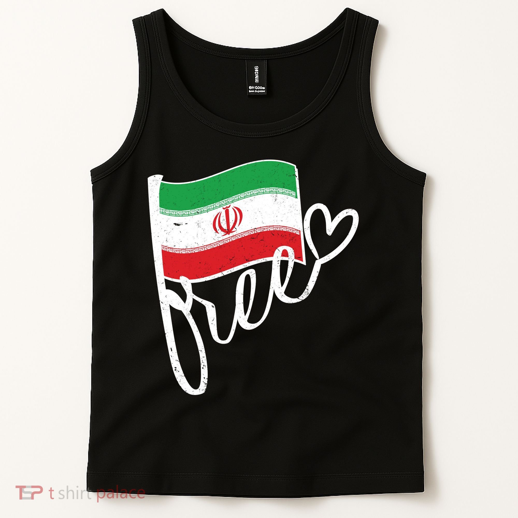 Free Iran Iranian Flag Tank Top