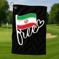 Free Iran Iranian Flag Golf Towel thumb 1