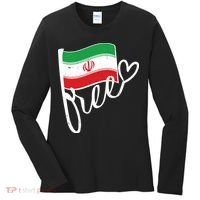 Free Iran Iranian Flag Women's Long Sleeve Shirt thumb 0