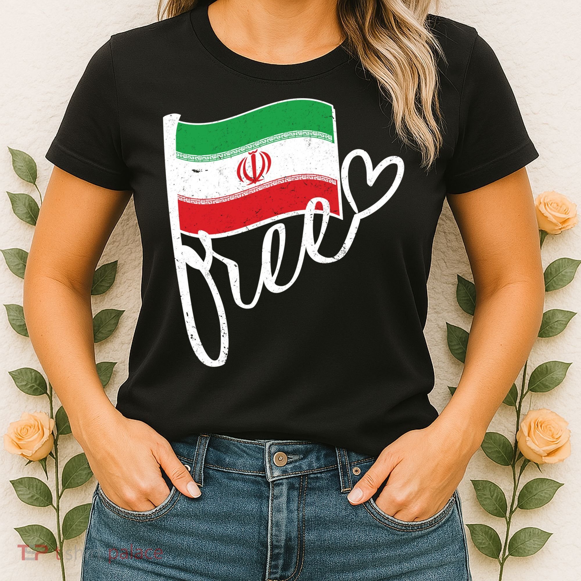 Free Iran Iranian Flag Women's T-Shirt