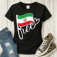 Free Iran Iranian Flag Women's T-Shirt thumb 3
