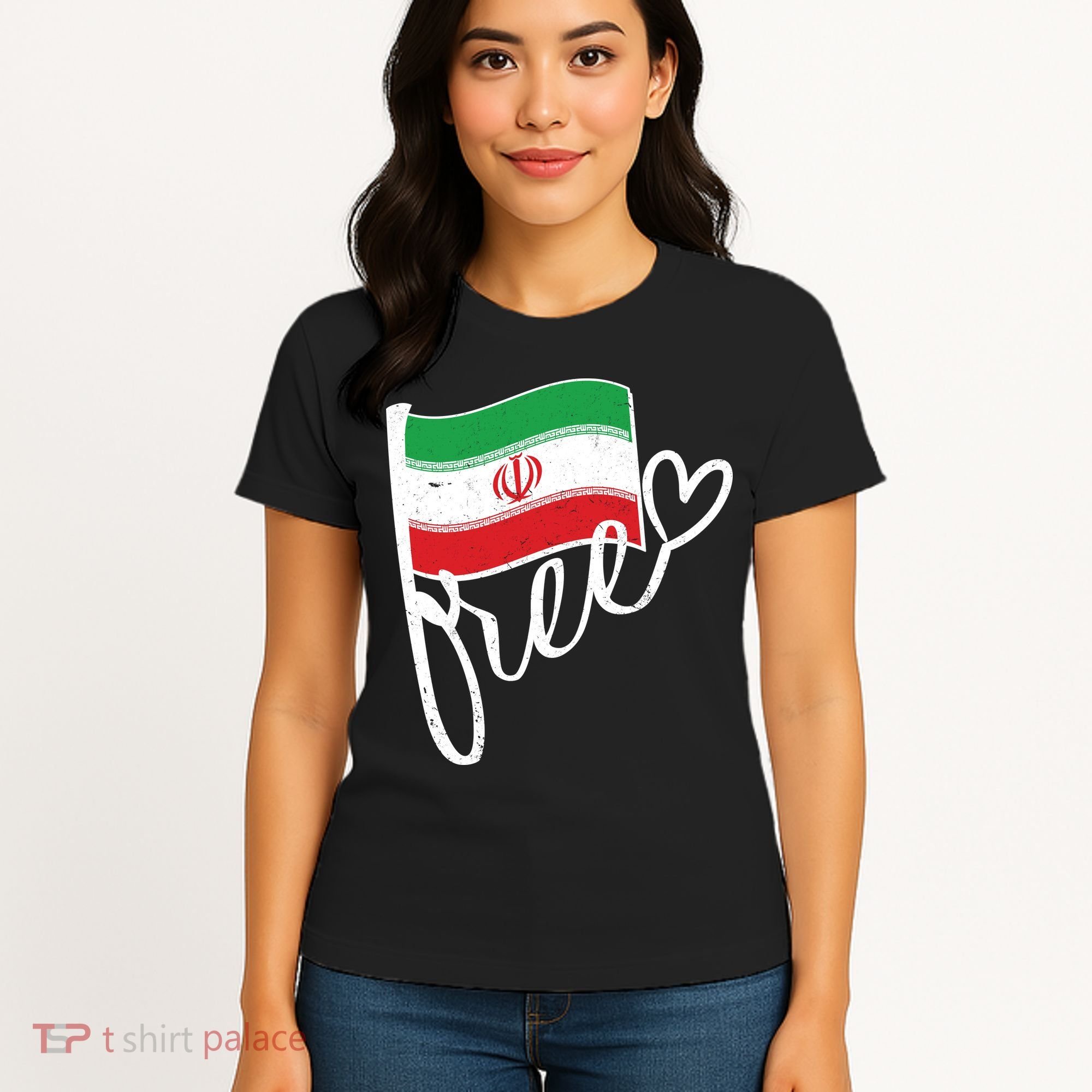 Free Iran Iranian Flag Women's T-Shirt