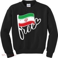 Free Iran Iranian Flag Kids Sweatshirt thumb 0