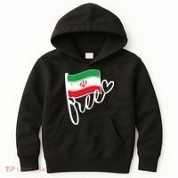 Free Iran Iranian Flag Kids Hoodie thumb 0