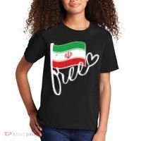 Free Iran Iranian Flag Kids T-Shirt thumb 2