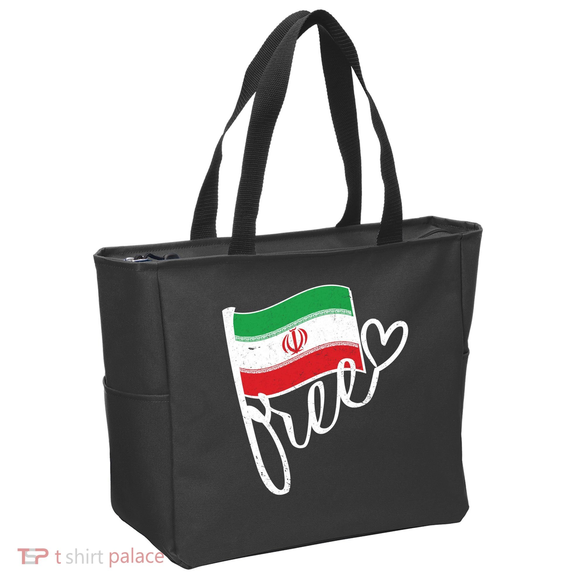 Free Iran Iranian Flag Tote Bag