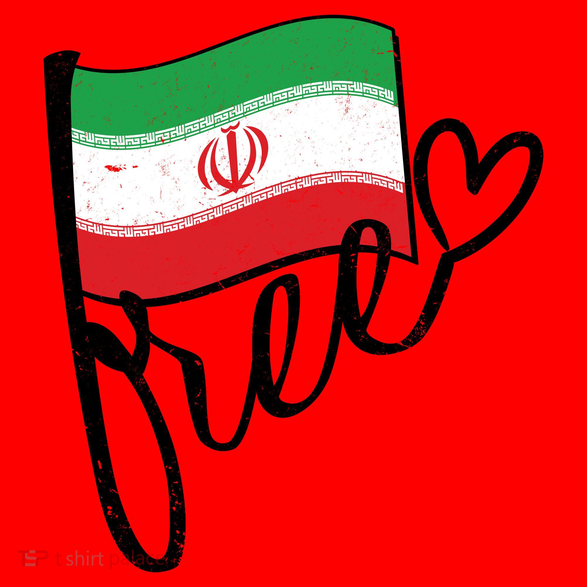Free Iran Iranian Flag Santa Hat