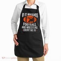 Funny If It Involves Football and Wrestling Count Me Fan  Apron thumb 2