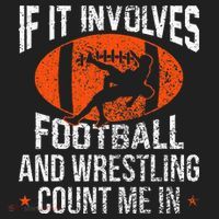 Funny If It Involves Football and Wrestling Count Me Fan  Beanie thumb 2