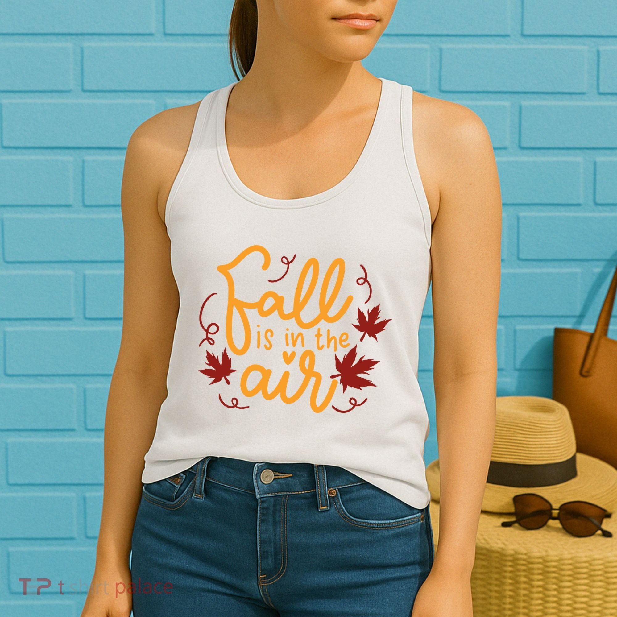 Fall Is In The Air Nature Cute Women's Tank Top