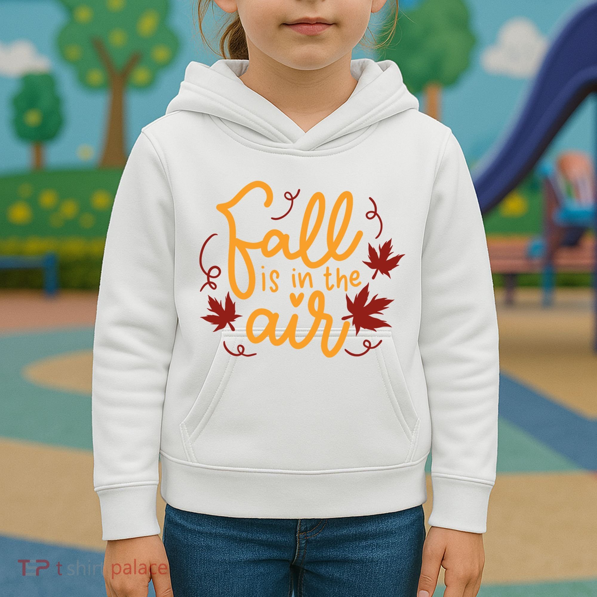 Fall Is In The Air Nature Cute Kids Hoodie