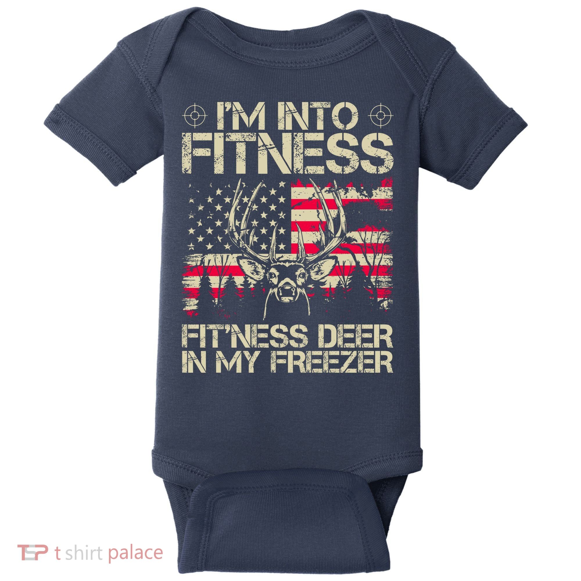 Funny I'm Into Fitness Hunting Baby Bodysuit