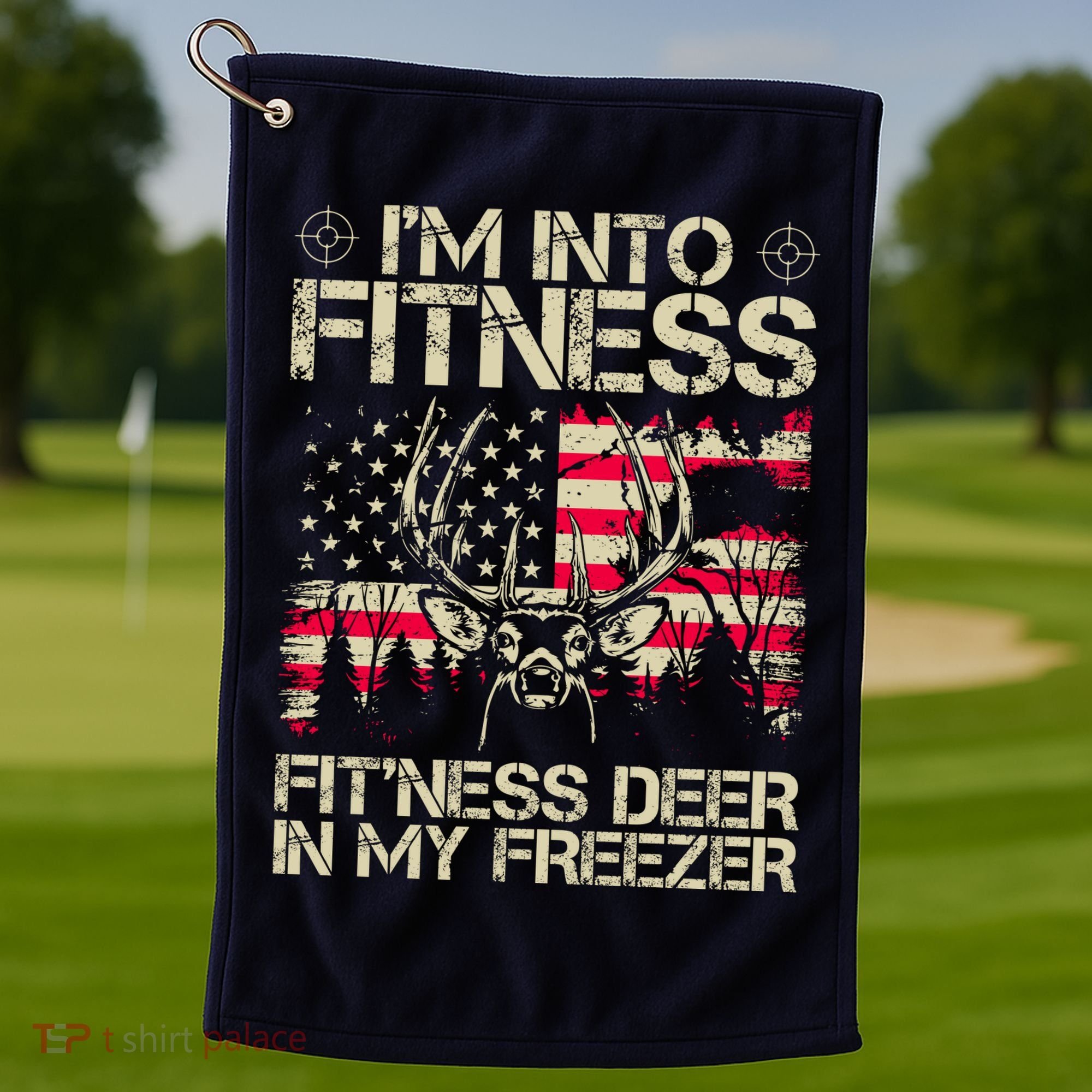 Funny I'm Into Fitness Hunting Golf Towel