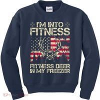 Funny I'm Into Fitness Hunting Kids Sweatshirt thumb 0