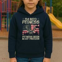 Funny I'm Into Fitness Hunting Kids Hoodie thumb 3