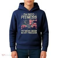 Funny I'm Into Fitness Hunting Kids Hoodie thumb 4