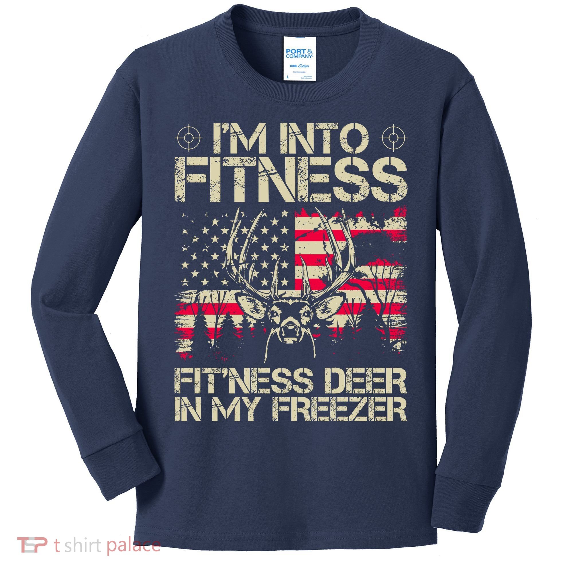 Funny I'm Into Fitness Hunting Kids Long Sleeve Shirt
