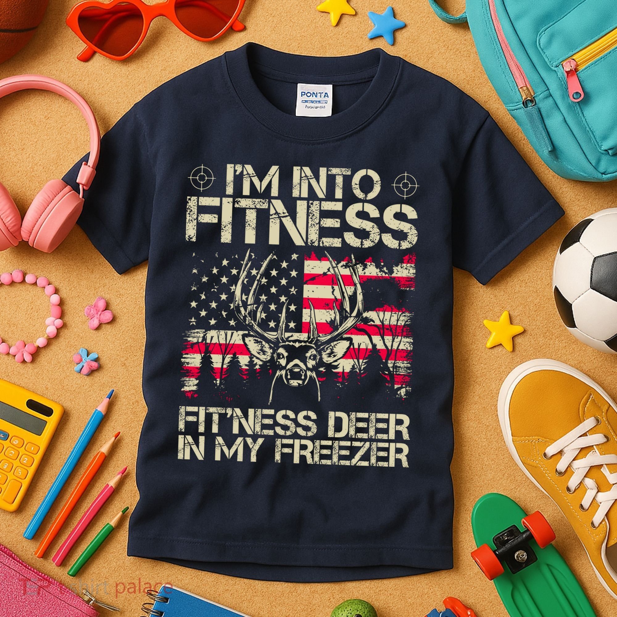 Funny I'm Into Fitness Hunting Kids T-Shirt