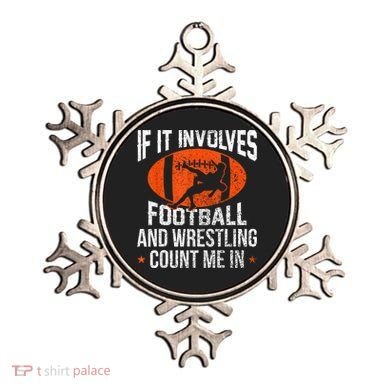 Funny If It Involves Football And Wrestling Count Me Fan Ornament