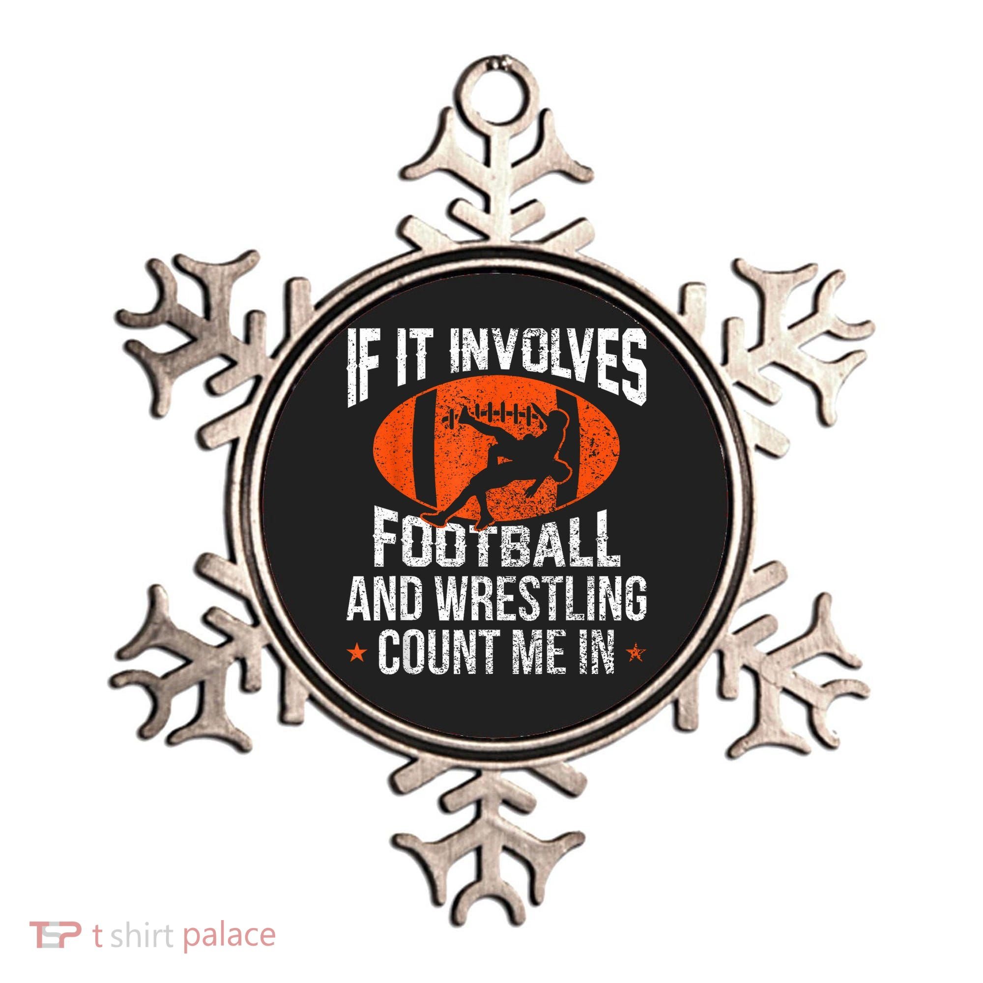 Funny If It Involves Football And Wrestling Count Me Fan Ornament