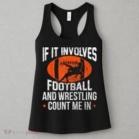 Funny If It Involves Football And Wrestling Count Me Fan Women's Tank Top thumb 3