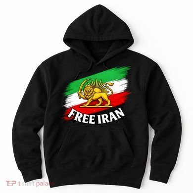 Free Iran Iranian Flag Lion Hoodie