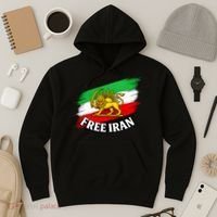 Free Iran Iranian Flag Lion Hoodie thumb 3
