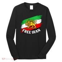 Free Iran Iranian Flag Lion Long Sleeve Shirt thumb 0