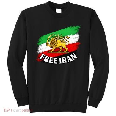 Free Iran Iranian Flag Lion Sweatshirt