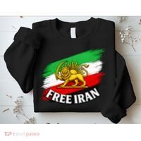Free Iran Iranian Flag Lion Sweatshirt thumb 2