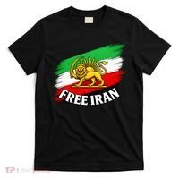 Free Iran Iranian Flag Lion T-Shirt thumb 0