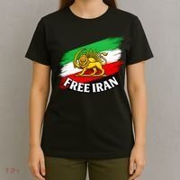 Free Iran Iranian Flag Lion T-Shirt thumb 4