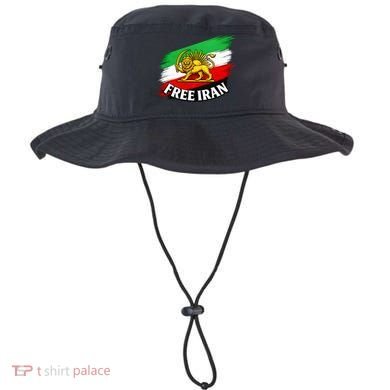 Free Iran Iranian Flag Lion Bucket Hat