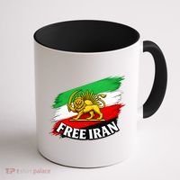 Free Iran Iranian Flag Lion Coffee Mug thumb 1