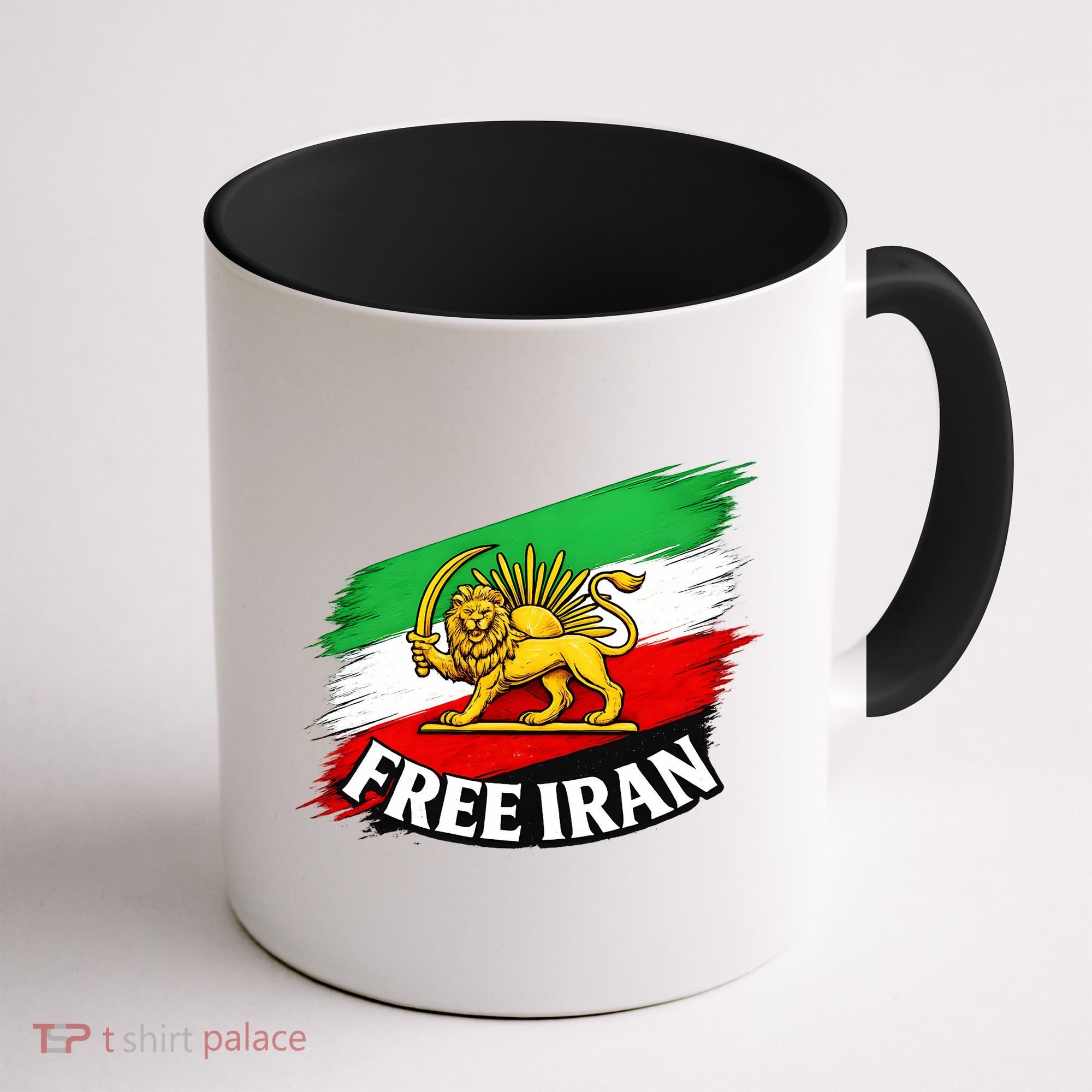 Free Iran Iranian Flag Lion Coffee Mug