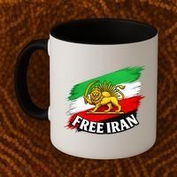 Free Iran Iranian Flag Lion Coffee Mug thumb 2
