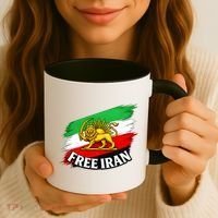 Free Iran Iranian Flag Lion Coffee Mug thumb 3