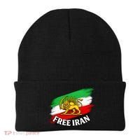 Free Iran Iranian Flag Lion Beanie thumb 0