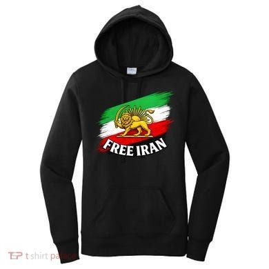 Free Iran Iranian Flag Lion Women's Hoodie